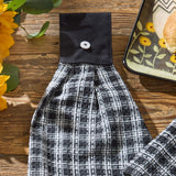 Stanton Black Hang Tab Dish Towel-Lange General Store