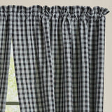Stanton Black Short Panel Curtains-Lange General Store