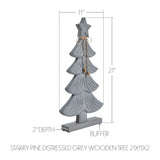 Starry Pine Distressed Grey Wooden Tree-Lange General Store
