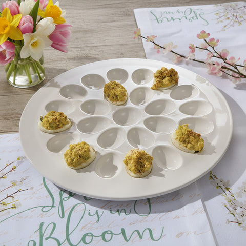 Stoneware Deviled Egg Platter-Lange General Store