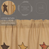 Stratford Burlap Tier Curtains 36"-Lange General Store