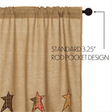 Stratford Burlap Tier Curtains 36"-Lange General Store
