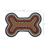 Stratford Dog Bone Braided Waterproof Rug Mat – Small 11.5x17.5 – Indoor Outdoor Pet Bowl Mat