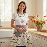Sweet Cherry Embroidered Hostess Apron-Lange General Store