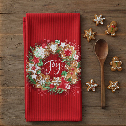 Sweet Ginger Joy Wreath Terry Towel