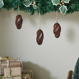 Swirling Dark Wooden Ornament Set of 3-Lange General Store