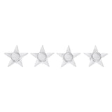 Tealight Holder Star Antique White Set of 4-Lange General Store
