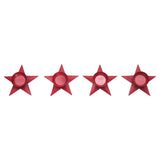 Tealight Holder Star Barn Red Set of 4-Lange General Store