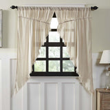 Tobacco Cloth Natural Fringed Prairie Curtains-Lange General Store