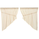 Templeton Tobacco Cloth Natural Fringed Prairie Swag Curtains