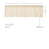 Templeton Tobacco Cloth Natural Valance 72"