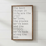 The Best Things in Life Rustic Wall Art Sign 18x12-Lange General Store