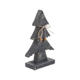 Three-Tiered Pine Distressed Dark Grey Wooden Tree-Lange General Store