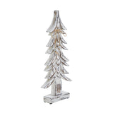 Timber Tidings Distressed White Wooden Trees-Lange General Store