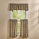 Tinderbox Brown Plaid Valance-Lange General Store