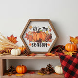 Tis the Season Fall Hexagon Sign 8x7