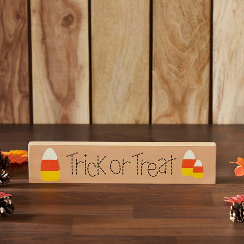 Trick Or Treat Candy Corn Sign-Lange General Store