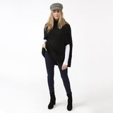 Victoria Knit Poncho - Black-Lange General Store