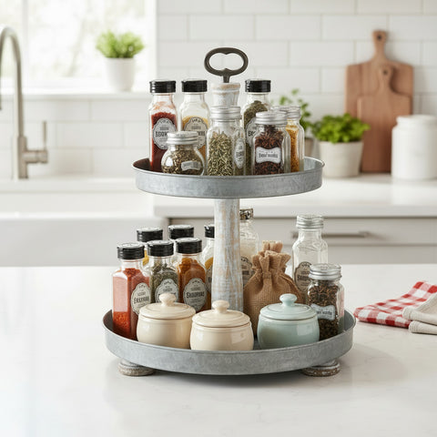 Vintage Key 2 Tier Organizer-Lange General Store