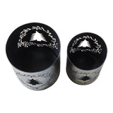 Votive Candle Holder Christmas Tree Wreath Set of 2-Lange General Store