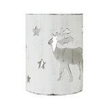 Votive Candle Holder Reindeer White-Lange General Store