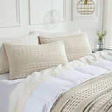 Waffle Weave Natural Sham Set of 2-Lange General Store