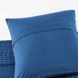 Waffle Weave Navy Blue Euro Sham Set of 2-Lange General Store