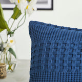 Waffle Weave Navy Blue Sham Set of 2-Lange General Store