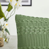 Waffle Weave Olive Green Body Pillow Cover-Lange General Store