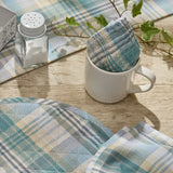 Water Blue Plaid Dishcloth Set-Lange General Store