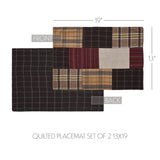 Wattsyn Quilted Placemats - Set of 2-Lange General Store