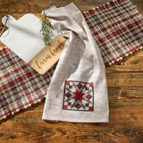Weathered Barnboard Block Dishtowel-Lange General Store