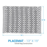 Weathered Barnboard Chindi Placemats-Lange General Store
