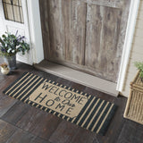 Welcome To Our Home Grey Stripes Door Mats-Lange General Store