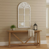 White Distressed Window Mirror-Lange General Store