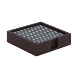 White Stars On Navy Coaster w/Container Set of 6-Lange General Store