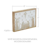 White Washed In A Manger Natural Wooden Sign-Lange General Store