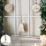 White Washed Winter Forest Natural Wooden Ornament Set of 3-Lange General Store
