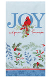 Winter Blue Cardinal Joy Terry Towel