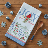 Winter Blue Cardinal Joy Terry Towel