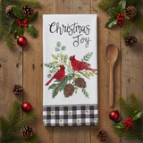 Winter Cardinal Christmas Joy Terry Towel