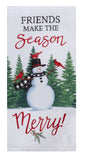Winter Cardinal Snowman Terry Towel-Lange General Store