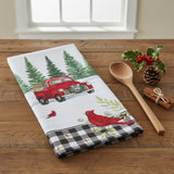 Winter Cardinal Truck Terry Towel