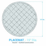 Winter Spice Round Quilted Placemats Set of 4