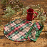 Winter Spice Round Quilted Placemats Set of 4