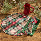Winter Spice Round Quilted Placemats Set of 4