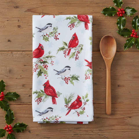Winterberry Bird Terry Towel