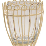 Wire WIne Glass Votive Holders Set of 2