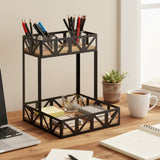 Wood & Iron 2 Tier Organizer-Lange General Store