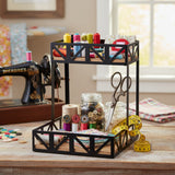 Wood & Iron 2 Tier Organizer-Lange General Store